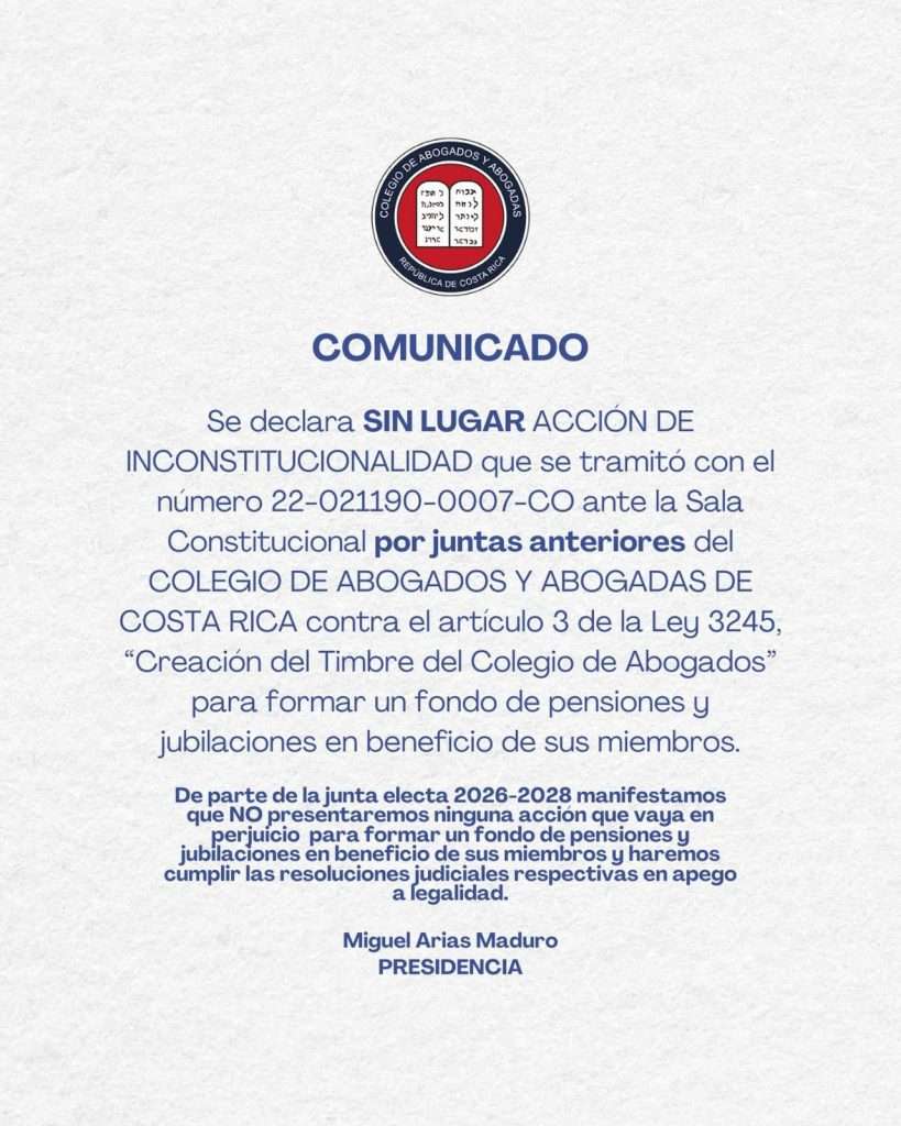 SIN LUGAR ACCIÓN CONTRA CREACIÓN DEL TIMBRE Y FONDO DE PENSIONES