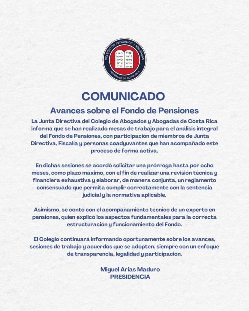 Avances sobre el Fondo de Pensiones