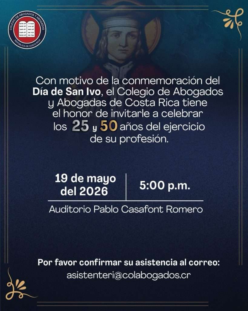 Celebración del Día de San Ivo: homenaje a 25 y 50 años de ejercicio profesional